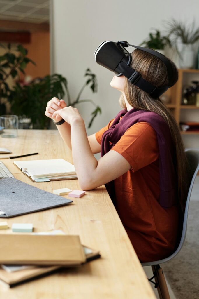 GIRL WITH VR HEADSET