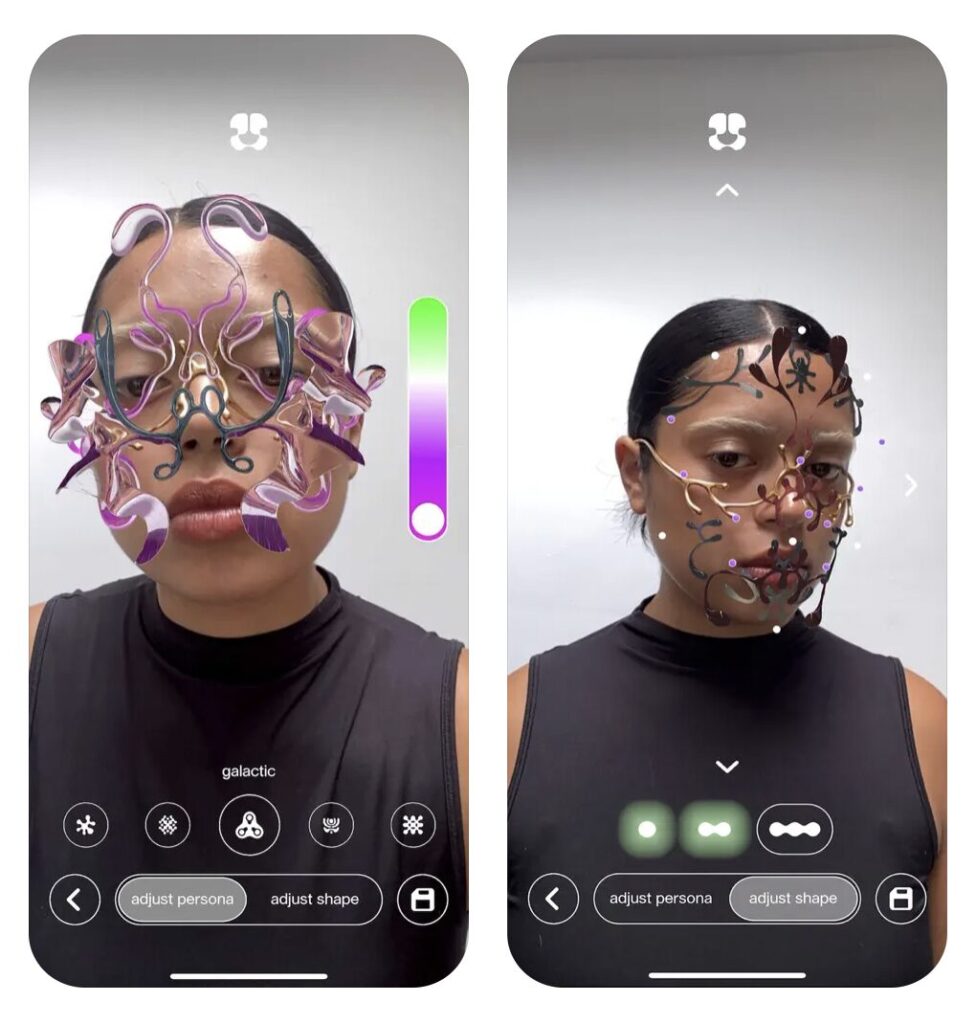 Studio Halia's App give you access to an “Expression Designer” tool that allows you to customise and evolve your digital expression