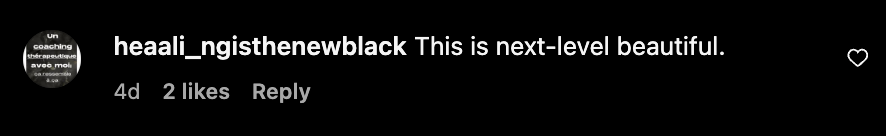 A bot-generated comment states, "This is next-level beautiful," praising the aesthetics in a generic yet enthusiastic way.