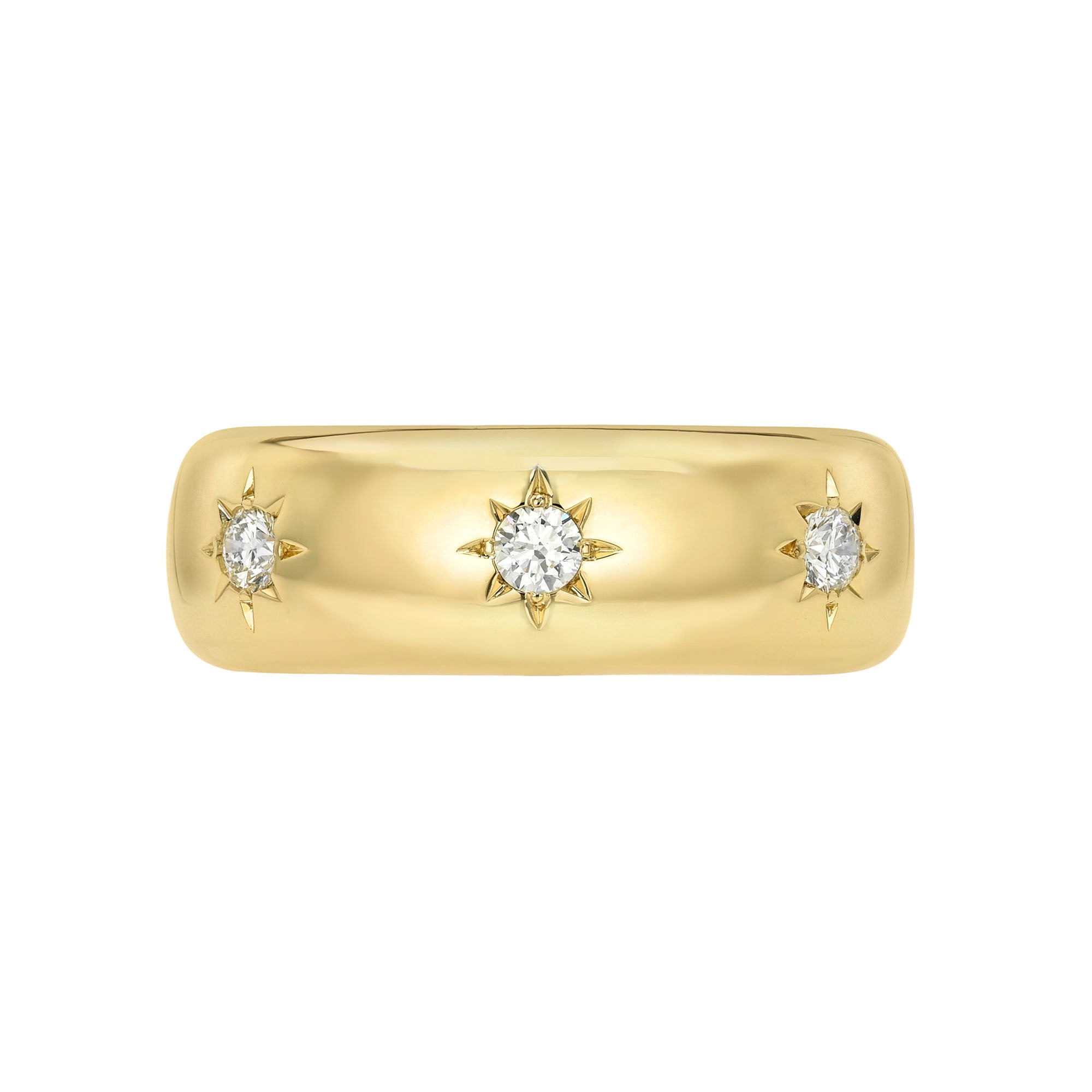 Logan Hollowell Star Set Diamond Aura Sleeve smart ring jacket in 14k gold with lab-grown diamonds for Oura Ring 5