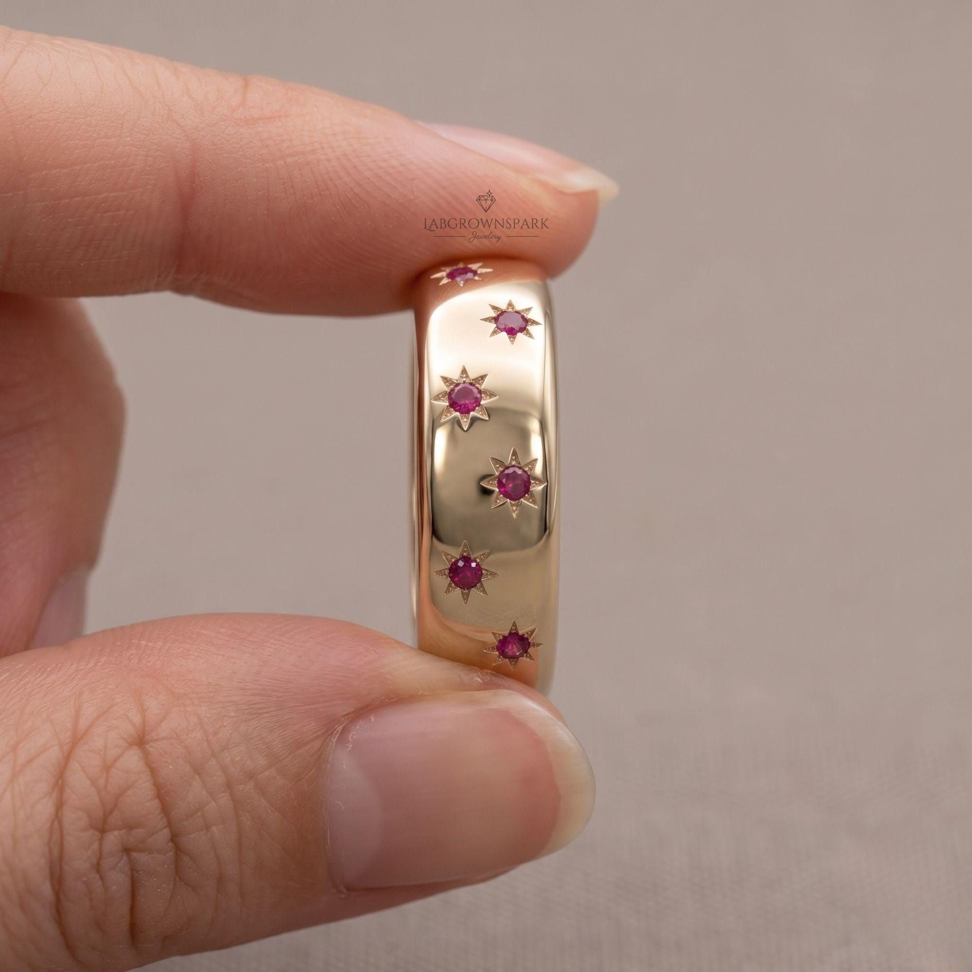 LabGrownSpark celestial starburst 14k gold smart ring cover for Oura Ring Gen 5 with diamonds